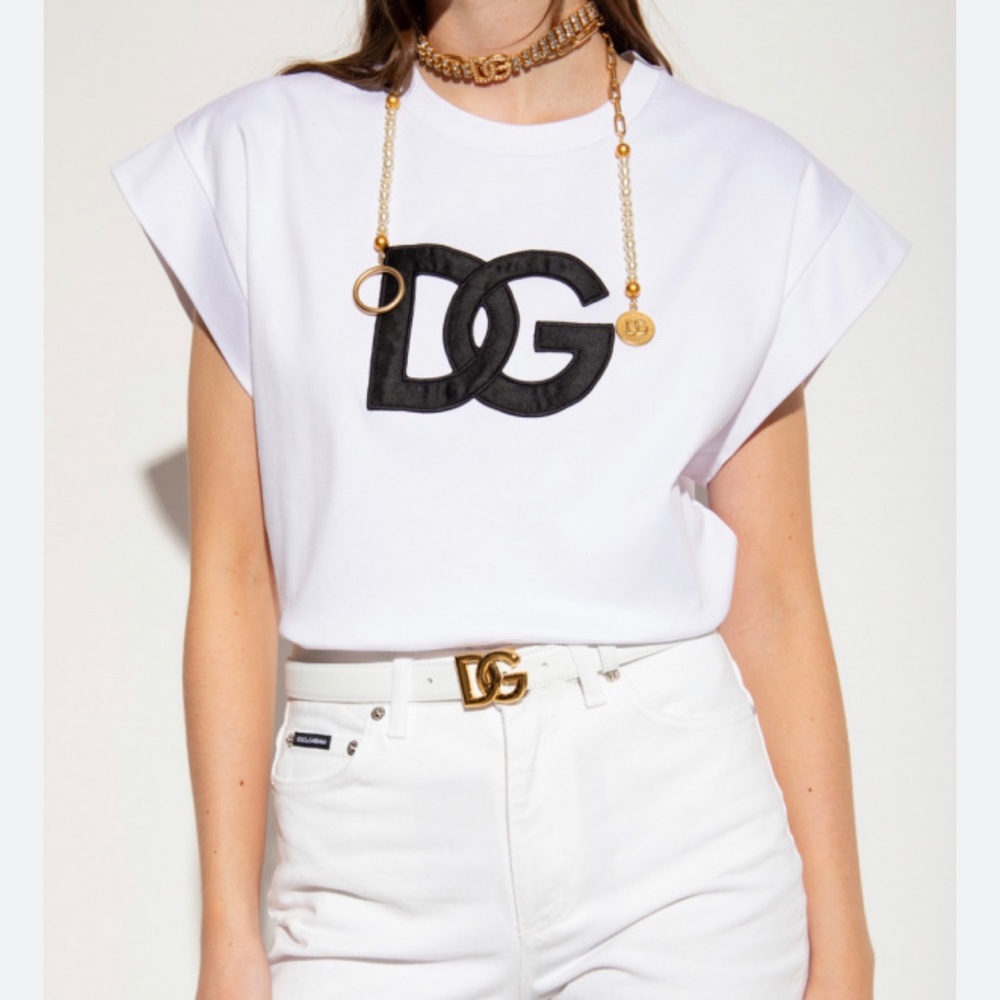 White Dolce and Gabbana T Shirt size 54 (18-20w)